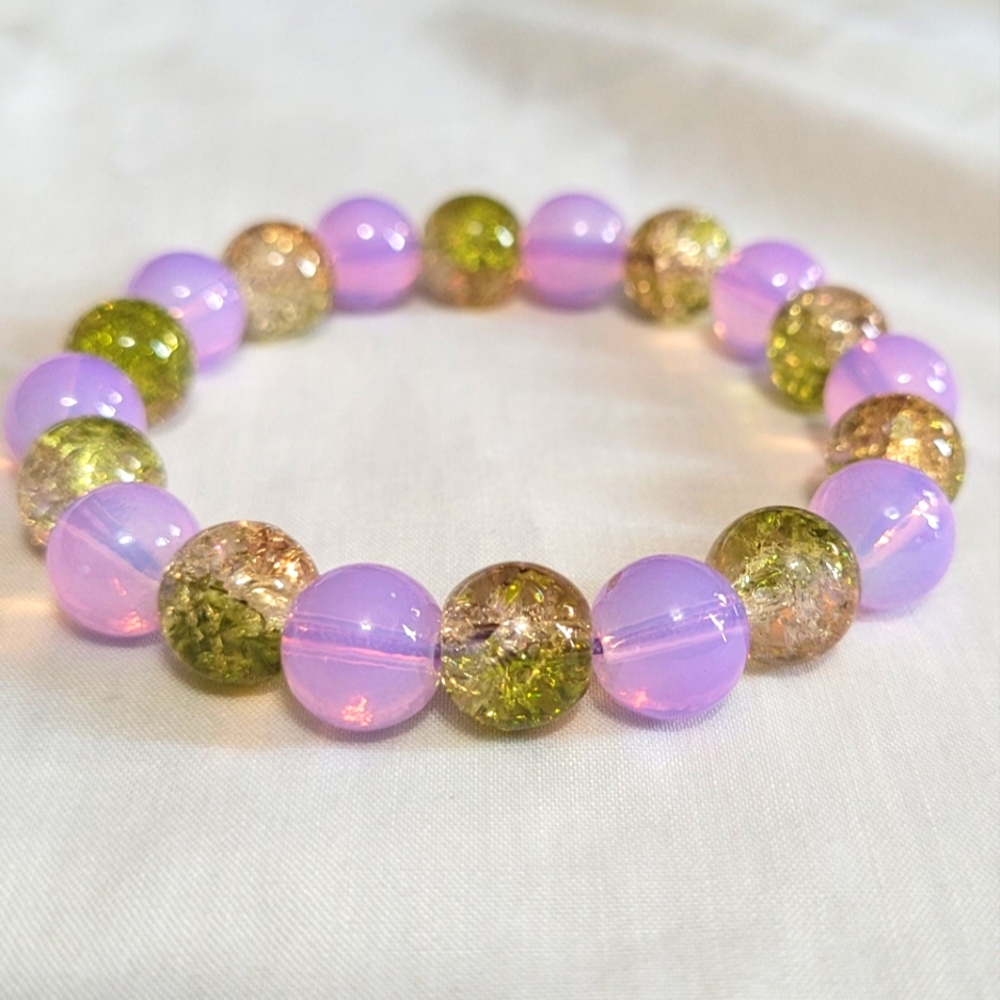 Handmade Sonoma Stretchy Glass Bead Chakra Bracelet - Picture 2 of 7